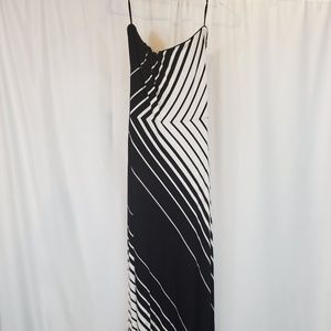 Black and White Abstract Maxi Dress